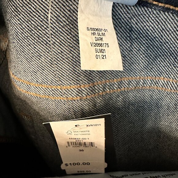 Banana Repubic | NWT 35 Premium Denim High Rise Slim Ankle Jeans Dark Wash 40 - Picture 7 of 9